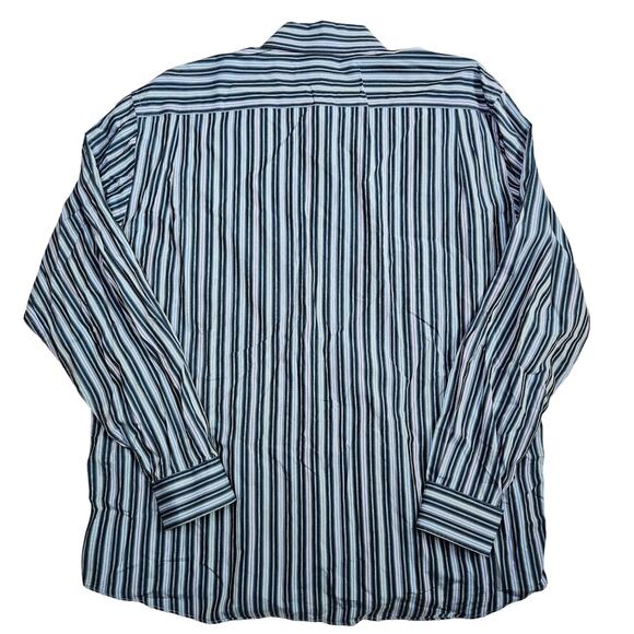 🦃 Mens Alan Flusser Cotton Casual Button Down Top Size Xl Multicolor Striped - Picture 3 of 11